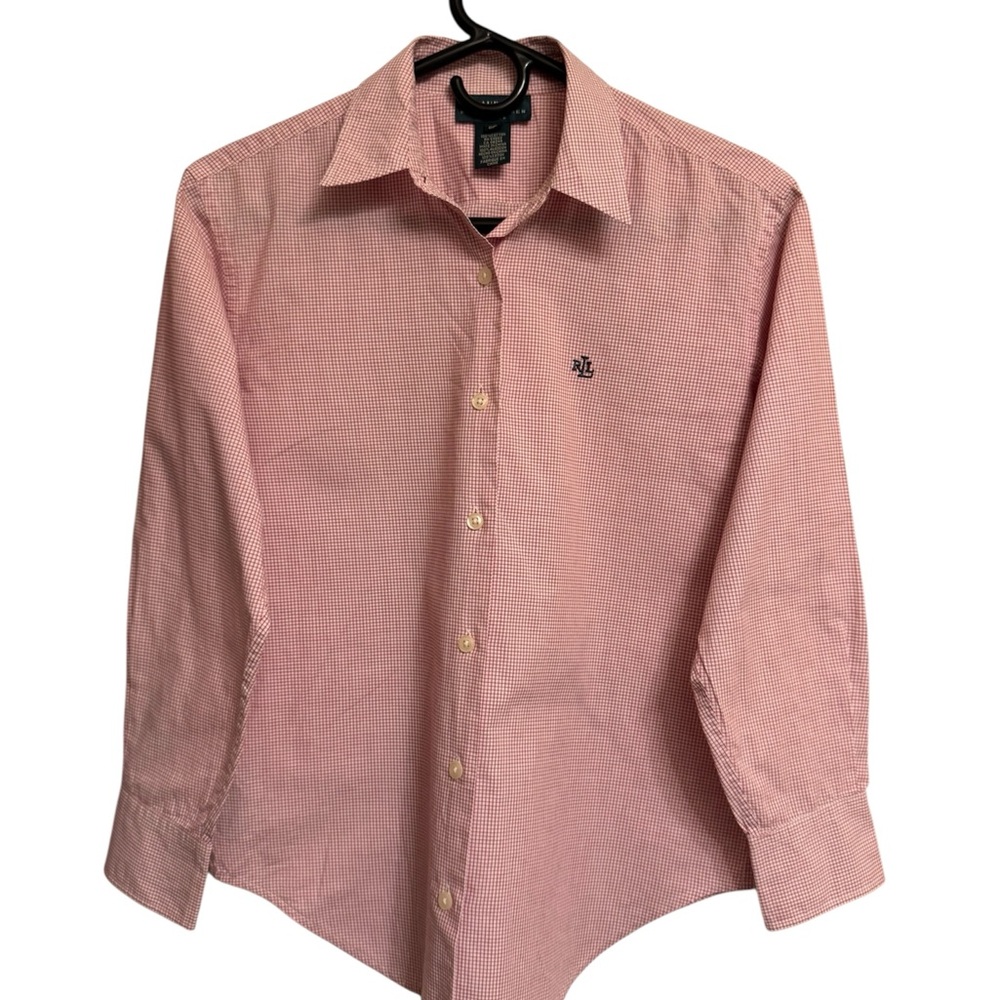 Ralph Lauren Light Red Checkered Button-Up Shirt